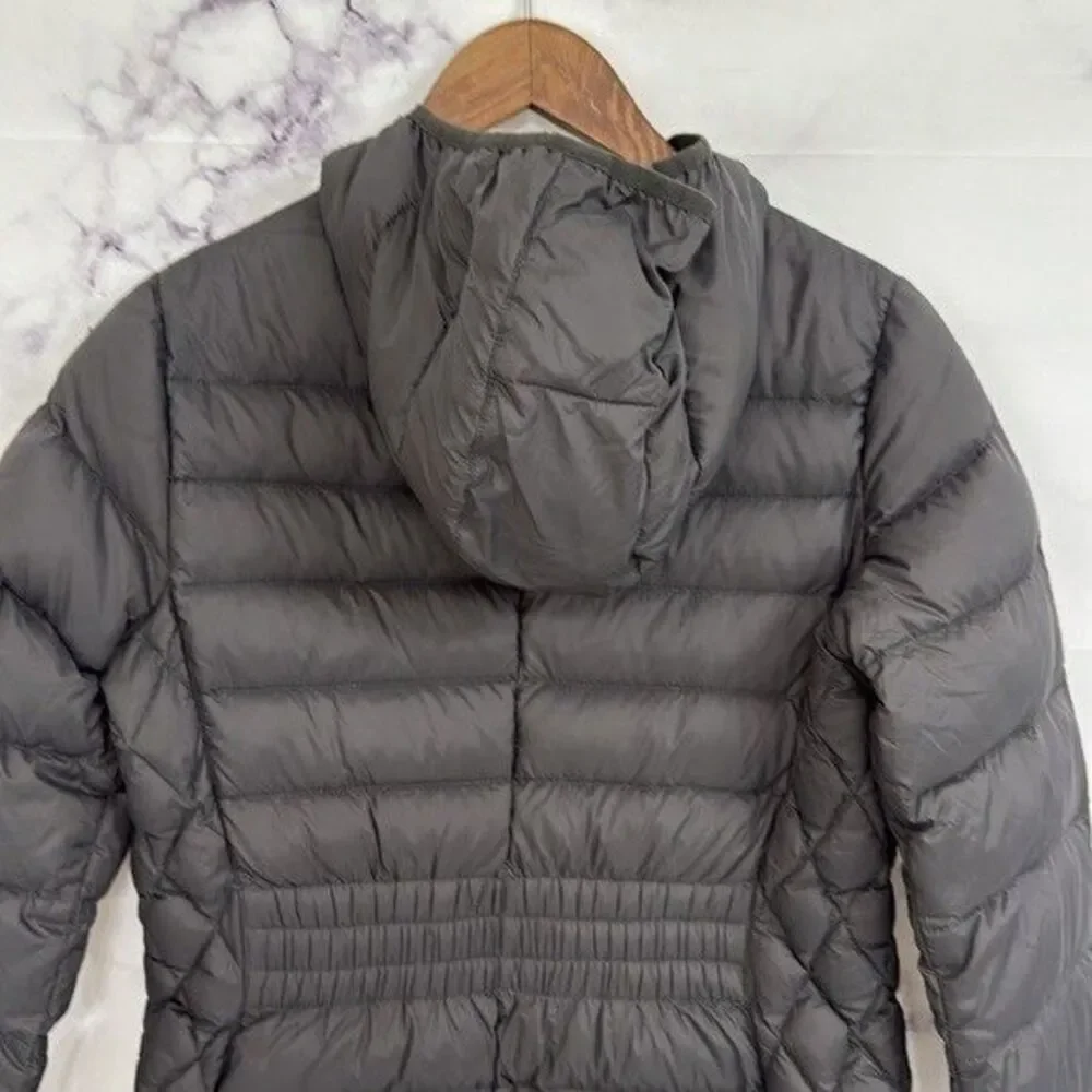 Michael Kors Women's Quilted Packable Down Jacket Black Hooded Puffer Sz Small